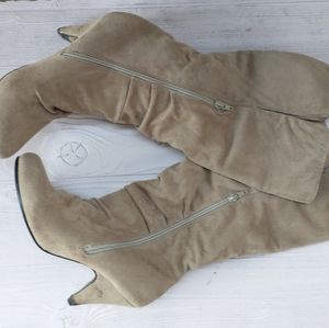 Charlotte Russe lined heeled boots size 8